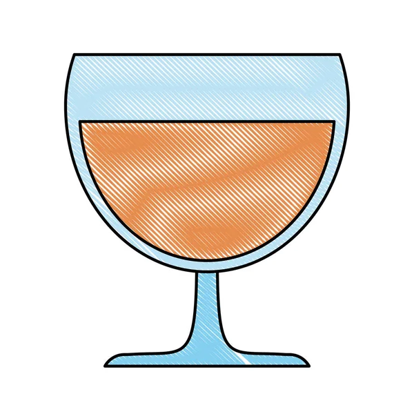 Champagne glas toast drink icoon — Stockvector