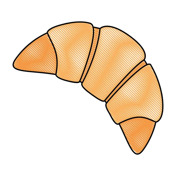 Croissant frais pain snack food — Image vectorielle