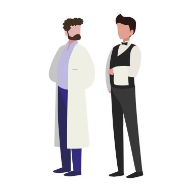 profesyonel işçi karakterleri çift