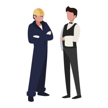 profesyonel işçi karakterleri çift