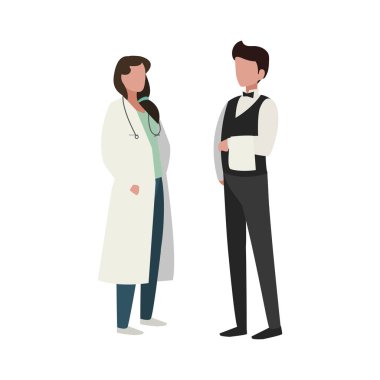 profesyonel işçi karakterleri çift