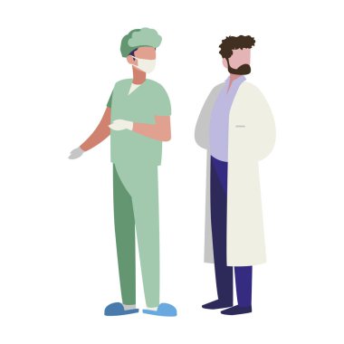 profesyonel işçi karakterleri çift