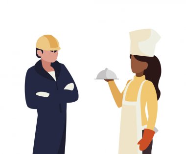 profesyonel işçi karakterleri çift