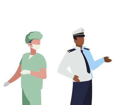 profesyonel işçi karakterleri çift