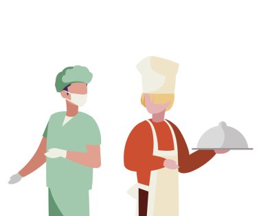 profesyonel işçi karakterleri çift