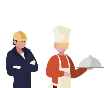 profesyonel işçi karakterleri çift