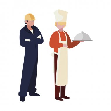 profesyonel işçi karakterleri çift