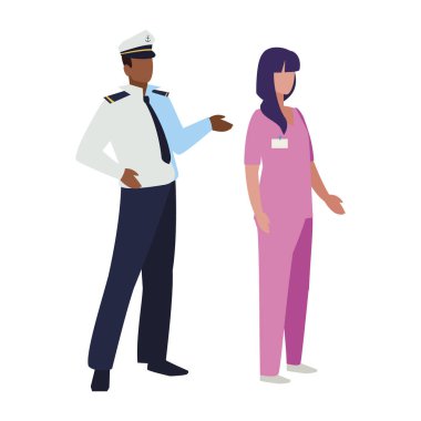 profesyonel işçi karakterleri çift