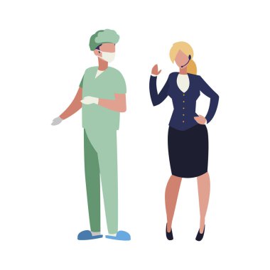 profesyonel işçi karakterleri çift