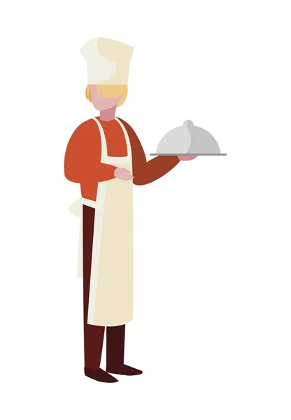 Chef trabajador avatar carácter — Vector de stock