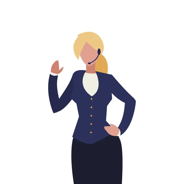 Красивая деловая женщина аватар персонаж — стоковый вектор