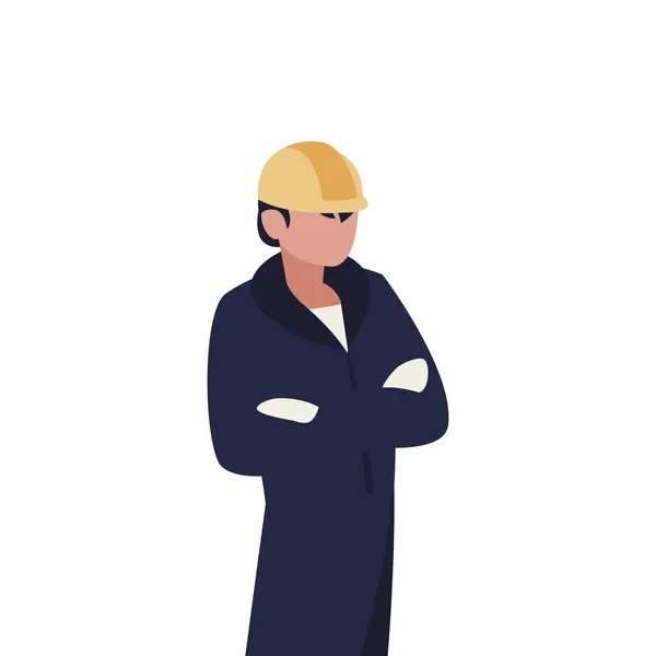 Makinist işçisi avatar karakter — Stok Vektör