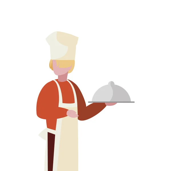 Chef trabalhador avatar personagem — Vetor de Stock