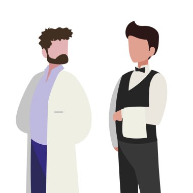 profesyonel işçi karakterleri çift