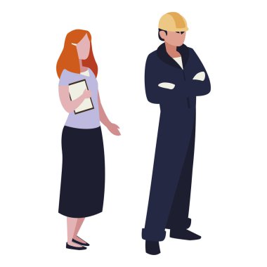 profesyonel işçi karakterleri çift