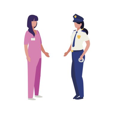 profesyonel işçi karakterleri çift