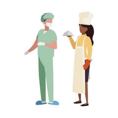 profesyonel işçi karakterleri çift