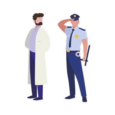 profesyonel işçi karakterleri çift