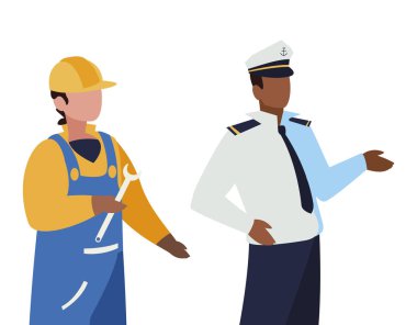 profesyonel işçi karakterleri çift