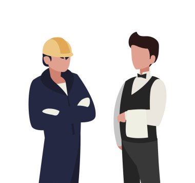 profesyonel işçi karakterleri çift