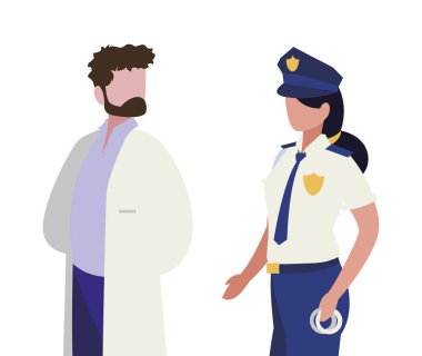 profesyonel işçi karakterleri çift