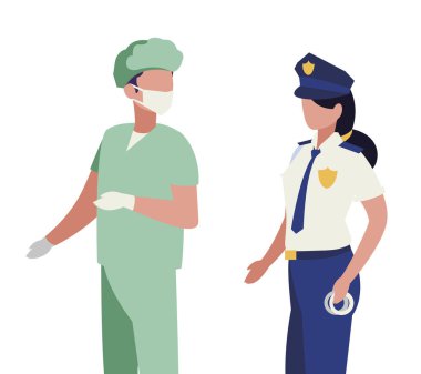 profesyonel işçi karakterleri çift