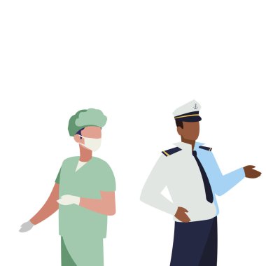 profesyonel işçi karakterleri çift