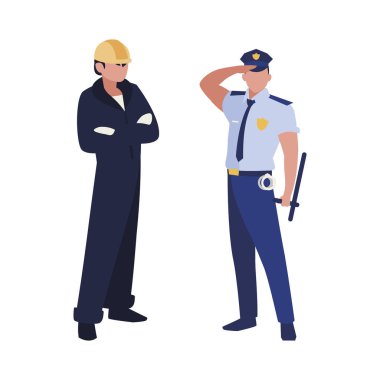 profesyonel işçi karakterleri çift