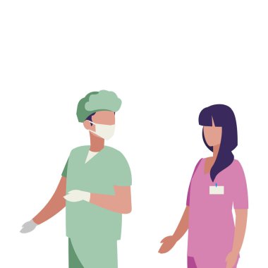 profesyonel işçi karakterleri çift