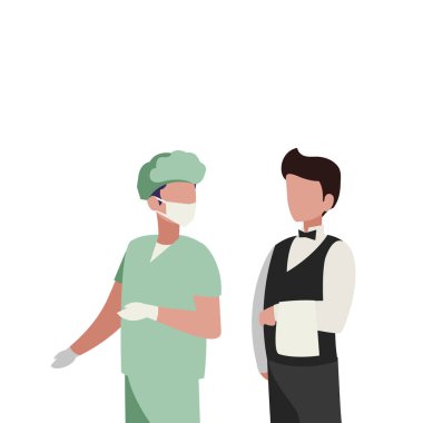 profesyonel işçi karakterleri çift