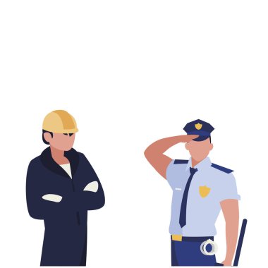 profesyonel işçi karakterleri çift