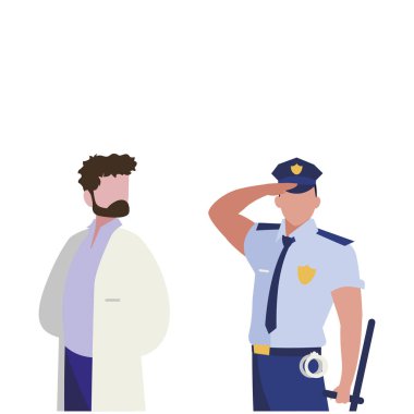 profesyonel işçi karakterleri çift