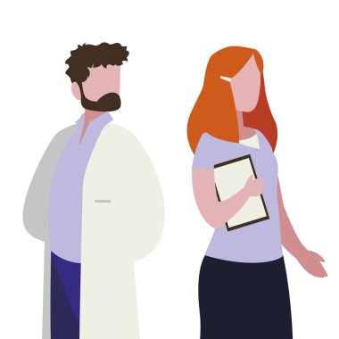 profesyonel işçi karakterleri çift