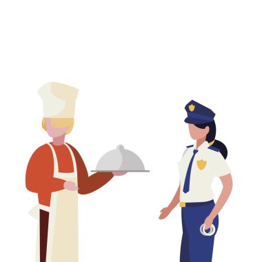 profesyonel işçi karakterleri çift