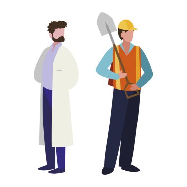 profesyonel işçi karakterleri çift