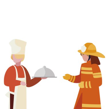 profesyonel işçi karakterleri çift