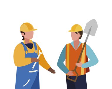 profesyonel işçi karakterleri çift