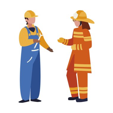 profesyonel işçi karakterleri çift