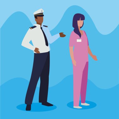 profesyonel işçi karakterleri çift