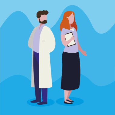 profesyonel işçi karakterleri çift