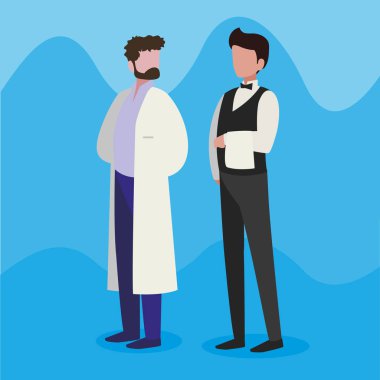 profesyonel işçi karakterleri çift