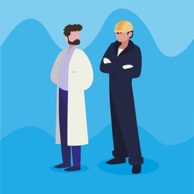 profesyonel işçi karakterleri çift