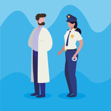 profesyonel işçi karakterleri çift