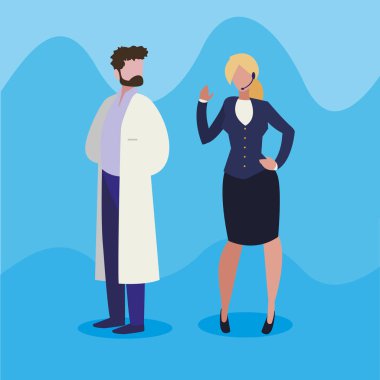 profesyonel işçi karakterleri çift