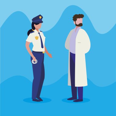 profesyonel işçi karakterleri çift