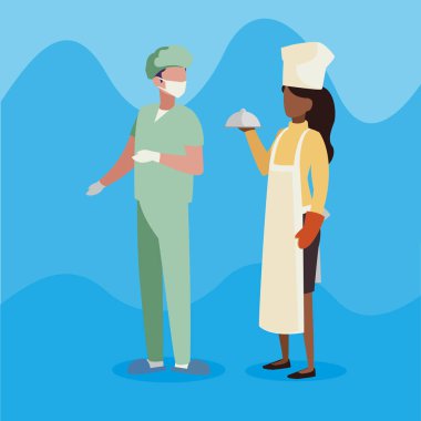 profesyonel işçi karakterleri çift