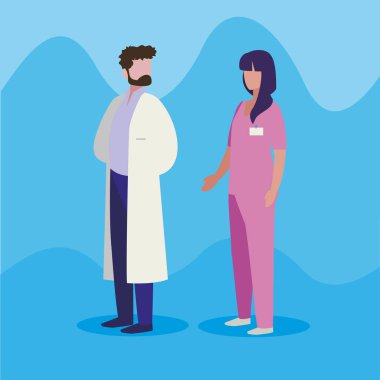 profesyonel işçi karakterleri çift