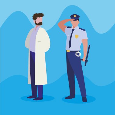 profesyonel işçi karakterleri çift