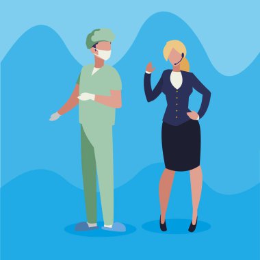 profesyonel işçi karakterleri çift