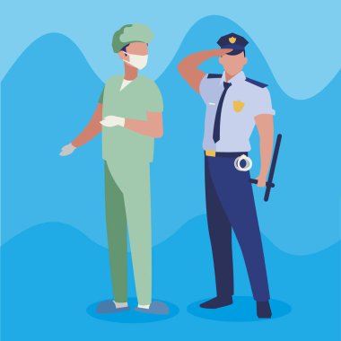 profesyonel işçi karakterleri çift